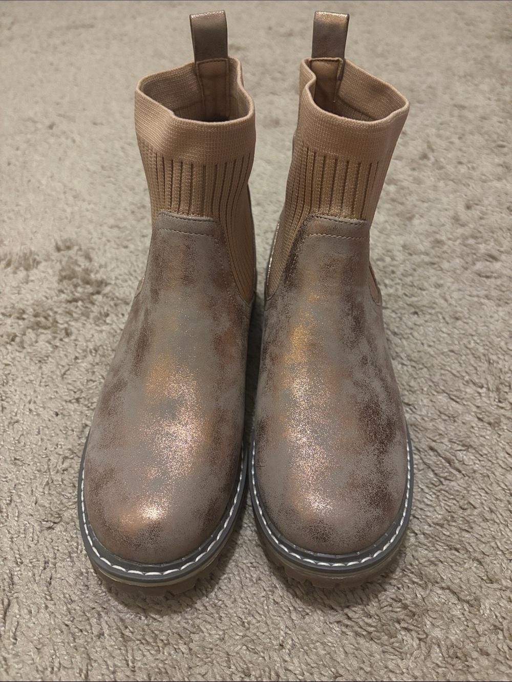 Corkys Metallic Bronze-Tan Chelsea Boots